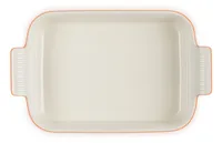 Le Creuset Auflaufform Tradition, 26 cm Eckig, Kirschrot - Materialtyp: Keramik - Material: Steinzeug - Detailfarbe: Kirschrot - Set: Nein - Form: Eckig