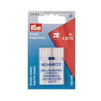 Prym Nähmaschinennadel Doppel/Stretch Nr. 75/0.4 mm - Verpackungseinheit: 1 Stück - Detailfarbe: Silber - Produkttyp: Nähmaschinennadel
