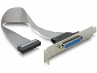 Delock Bracket Parallel DB25 Full Height - Datenanschluss Seite A: Parallel - DB-25 Stecker - Datenanschluss Seite B: DB-25 Buchse - Parallel
