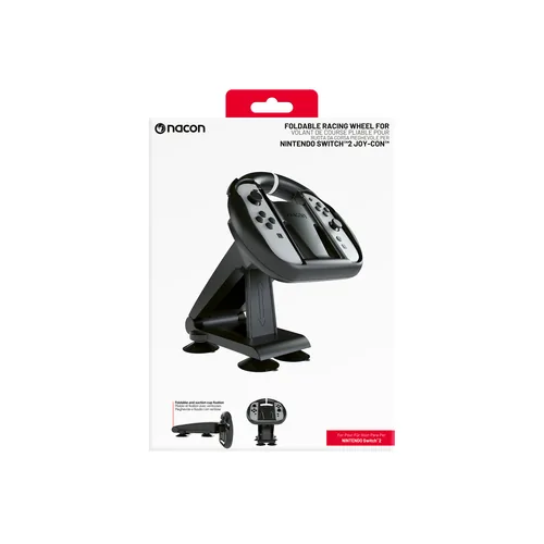 Nacon Faltbares Rad – schwarz [NSW2] - Verbindungsmöglichkeiten: Keine - Plattform: Nintendo Switch 2 - Controller Typ: Lenkrad - Detailfarbe: Grau - Schwarz