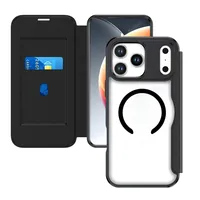 4smarts Back Cover Urban Pro Flipcase iPhone 17 Pro Max Qi2 ready - Farbe: Schwarz - Fallsicher: Ja - Kompatible Hersteller: Apple - Detailfarbe: Schwarz - Mobiltelefon Kompatibilität: iPhone 17 Pro Max - Material: Kunstleder