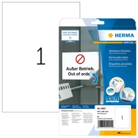 Herma Movables Etik.weiß 210X297 25 Blatt DIN A4 25 Stück   10021