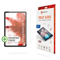 Displex Tablet Glass (9H) for Samsung Galaxy Tab S6 Lite, Eco Mounting Frame, unbreakable, ultra-slim, invisible