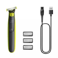 Philips Norelco OneBlade QP2724/23 rasoir pour homme Rasoir à grille Tondeuse Charbon de bois, Citron vert