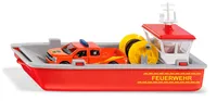 SUPER Feuerwehr Arbeitsboot (rot/grau)