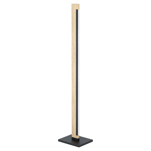 EGLO Leuchten Stehleuchte CAMACHO LED, Holz - Betriebsart: Netzbetrieb - Lampensockel: LED fest verbaut - Farbtemperatur Kelvin: 3000 K - Gesamtleistung: 22 W - Dimmbar: dimmbar - Lichtfarbe: Warmweiss (WW)