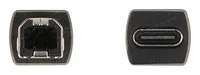 Delock USB-Adapter USB-C Buchse - USB-B Stecker - Detailfarbe: Anthrazit - USB Standard: 2.0 (480 Mbps) - Winkelstecker: Nein - Steckertyp Seite B: USB-B Stecker - Steckertyp Seite A: USB-C Buchse - Besondere Eigenschaften: Keine