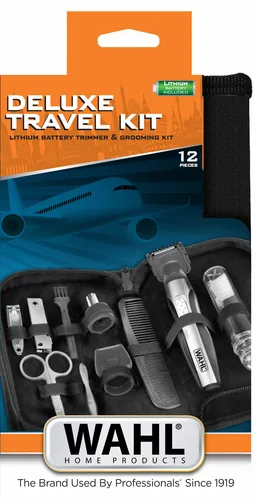 Wahl Travel Kit Deluxe Black, Stainless steel
