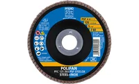 Pferd Polifan-Fächerscheiben Zirkonkorund PFC 125 x 22.23 mm Z60 - Zubehörtyp: Winkelaufsatz - Durchmesser: 125 mm - Für Material: Stahl - Edelstahl - Set: Nein