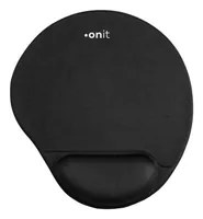 onit Mausmatte ERGO Premium Schwarz - Tiefe: 245 mm - Breite: 225 mm - Detailfarbe: Schwarz - Form: Oval - Höhe: 20 mm - Handgelenkauflage: Ja
