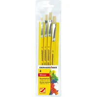 Eberhard Faber Borstenpinsel 4 Stück - Art: Borstenpinsel - Anwendungsbereich: Schule - Deckfarben - Wasserfarben - Set: Ja