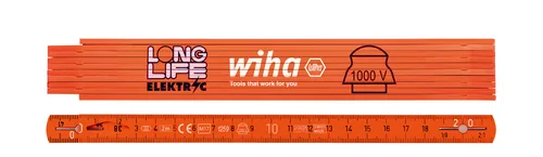 Wiha Elektriker Gliedermaßstab Longlife 2 m metrisch