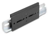 Aluminium Montageclip für Hutschiene 100,0 x 47,8 mm schwarz