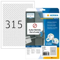 HERMA Etik. A4 weiß 10 mm rund ablösb. Papier 7875 St.