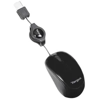 Targus Mobile Maus Compact Blue Trace - Maus-Typ: Mini - Bedienungsseite: Universal - Maus Features: Scrollrad - Detailfarbe: Schwarz - Schnittstelle: USB-A - Verbindungsart: Verkabelt