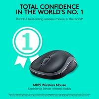 Logitech Mouse M185 Wireless Swift Grey INT Deutschland und Osteuropa Verpackung