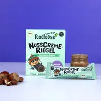 foodloose Nusscreme-Riegel Haselnuss-Kakao 3 x 28 g - Nährwertangabe pro: 100 g - Energiegehalt (in kj): 1540 KJ - Energiegehalt (in kcal): 367 Kcal - Fett: 12 g - Davon gesättigte Fettsäuren: 4.5 g - Kohlenhydrate: 54 g
