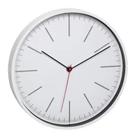 TFA Dostmann Wanduhr Ø 28 cm, Weiss - Form: Rund - Detailfarbe: Weiss - Uhrtyp: Analog - Funksignal: Nein - Funktionen: Zeit - Detailmaterial: Glas - Kunststoff