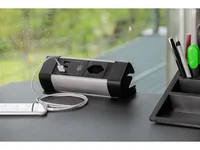 Max Hauri Tischsteckdosenleiste Office Line, 1x T13, 3x USB A - Einsatzgebiet: Indoor - Detailfarbe: Silber - Kinderschutz: Nein - Steckertyp Ausgang: T13 - Schalter: Nein - Steckdosenanzahl: 1