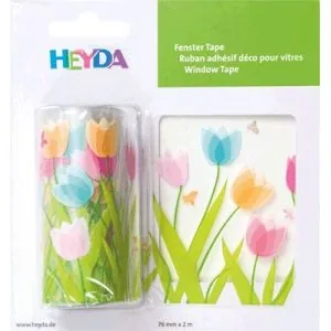 Heyda Fensterbild  Tulpen 1 Stück, Mehrfarbig - Verpackungseinheit: 1 Stück - Detailfarbe: Mehrfarbig - Produkttyp: Fensterbild - Detailmaterial: Folie - Grundmaterial: Kunststoff