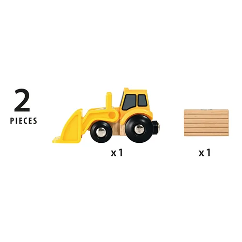 BRIO BRIO World Frontlader mit Magnetladung - Kategorie: Fahrzeuge & Anhänger - Altersempfehlung ab: 3 Jahren - Material: Kunststoff - Holz - Metall - Eigenschaften: Keine Eigenschaft - Zertifikate: FSC