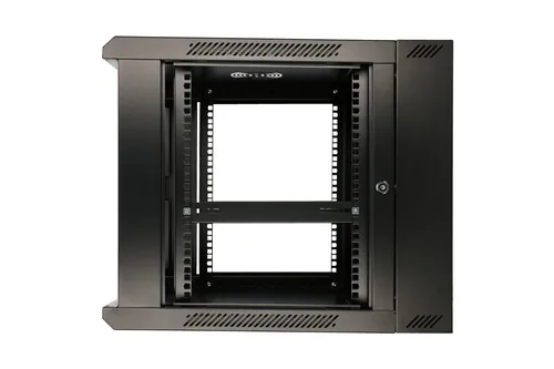 Extralink 6U 600X600 AZH WALL-MOUNTED RACKMOUNT CABINET SWING TYPE BLACK Rack monté sur le mur Noir
