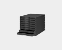 Styro Schubladenbox Styrotop 8 Schubladen, Schwarz - Anzahl Schubladen: 8 - Verpackungseinheit: 1 Stück - Material: Polystyrol (PS) - Detailfarbe: Schwarz
