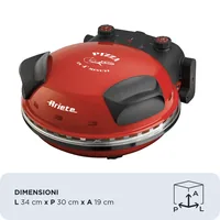 Ariete 0909/10 pizza maker/oven 1 Pizza/Pizzen 1200 W Rot