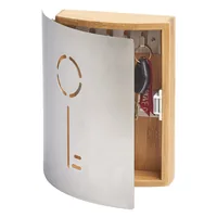 Zeller Present Schlüsselkasten Schlüssel Silber/Braun - Produkttyp: Schlüsselschrank - Widerstandsfähigkeit: Metallgehäuse - Staubgeschützt - Detailfarbe: Braun - Silber