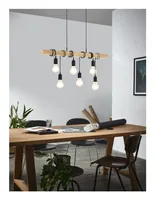 EGLO Leuchten Pendelleuchte TOWNSHEND schwarz, braun exkl. E27 6x60W - Betriebsart: Netzbetrieb - Lampensockel: E27 - Farbtemperatur Kelvin: Je nach Leuchtmittel - Gesamtleistung: 360 W - Farbwiedergabeindex CRI: 0 - Dimmbar: nicht dimmbar