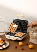 Create Waffeleisen Stone 3 in 1 Studio Crème - Leistung: 800 W - Anzahl pro Durchgang: 2 - Motiv: Würfel