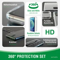 4smarts 360° Starter Set X-Pro Clear Galaxy S21 FE - Farbe: Transparent - Fallsicher: Nein - Kompatible Hersteller: Samsung - Detailfarbe: Transparent - Mobiltelefon Kompatibilität: Galaxy S21 FE 5G - Material: Glas - Thermoplastisches Polyurethan (TPU)