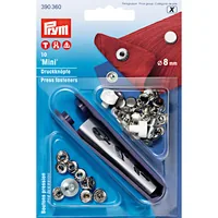 Prym Druckknöpfe Mini 8 mm, 10 Stück - Detailfarbe: Silber