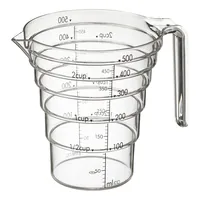 Yamazaki Messbecher 5 dl, Transparent - Produkttyp: Messbecher - Materialtyp: Kunststoff - Material: Tritan - Detailfarbe: Transparent - Set: Nein - Verpackungseinheit: 1 Stück