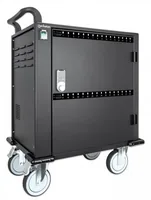 Manhattan iPad to 13", MacBook Air to 13" & Chromebook to 14" 32-bay Charging Trolley/Cart via USB-C, Also other tablets/smartphones (with device to USB-C cable), Bays 330x22x235mm, Device charging cables not included (suggest USB-C cable 354868),Cabinet