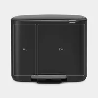 Brabantia Bo Treteimer schwarz, 11 + 23 L