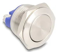 DELOCK Drucktaster zum Einbau 19 mm 2 x Schraubkl.Taster fla