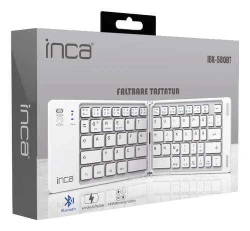 Inca IBK-580BT keyboard Home/Office USB + Bluetooth QWERTY White