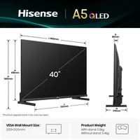 Hisense 40A5Q 101,6 cm (40") Full HD Smart-TV WLAN Schwarz