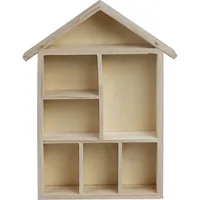 Creativ Company Holzartikel 30 cm Setzkasten Haus - Breite: 3.5 cm - Höhe: 30 cm - Länge: 22 cm - Anzahl Stück: 1 - Holzherkunft: China - Holzhandelsname: Paulownia tomentosa (Blauglockenbaum)