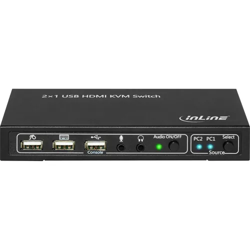 InLine 62602I switch per keyboard-video-mouse (kvm) Nero