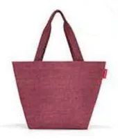 Reisenthel Tasche Shopper M Twist Maroon - Breite: 51 cm - Detailfarbe: Bordeaux - Eisblau - Material: Polyester - Höhe: 30.5 cm - Länge: 26 cm