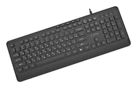 Gembird KB-MCH-05-CYRL Slim wired multimedia keyboard, black, RU layout
