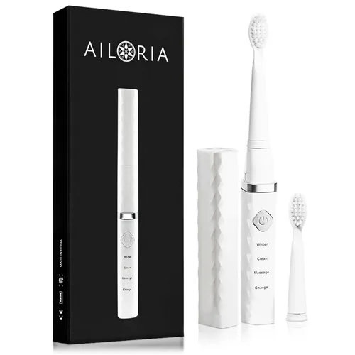 Ailoria Schallzahnbürste Flash Travel Weiss - Zahnbürsten-Art: Schallzahnbürste - Stromversorgung: Akkubetrieb - Reinigungsmodi: Whitening - Zahnfleischmassage - Tägliche Reinigung - Detailfarbe: Weiss - Bluetooth: Nein - Anwender: Erwachsene