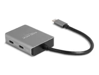 Delock USB-Hub 4 Port USB-C 10 Gbps - Stromversorgung: USB-C - Anzahl Ports: 4 - Detailfarbe: Grau - Schwarz - USB Standard: 3.1 Gen 2 (10 Gbps) - USB Anschluss 2 (Endgerät): USB C - USB Anschluss 1 (Quelle): USB C
