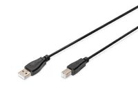 USB 2.0 Anschlusskabel USB-A (Stecker) > USB-B (Stecker) (schwarz, 1 Meter)
