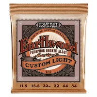 Ernie Ball Gitarrensaiten 2145 Earthwood PB – Custom Light 11.5-54 - Packungsgrösse: Satz - Zu Instrument: Westerngitarre - Saitenanzahl: 6-Saiter