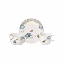 Villeroy & Boch Kindergeschirrset Walk Elephant 3-teilig, Hellblau - Art: Kindergeschirrset - Materialtyp: Keramik - Material: Porzellan - Eigenschaften: Keine Eigenschaft - Detailfarbe: Beige - Hellblau - Spülmaschinenfest: Ja