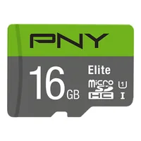 SD MicroSD HC Card 16GB PNY Elite Cl.10 U1 retail