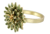 Chic Antique Serviettenring Fleur Grün/Gold - Produkttyp: Serviettenring - Material: Zink - Detailfarbe: Gold - Grün